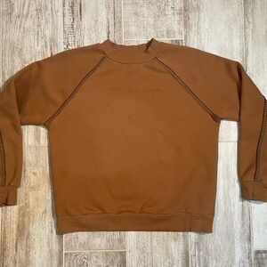 UGG Classic Women’s Crewneck Sweatshirt Whipstitch in Chestnut Brown